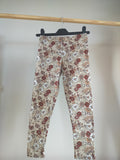 Legging bloem bruin